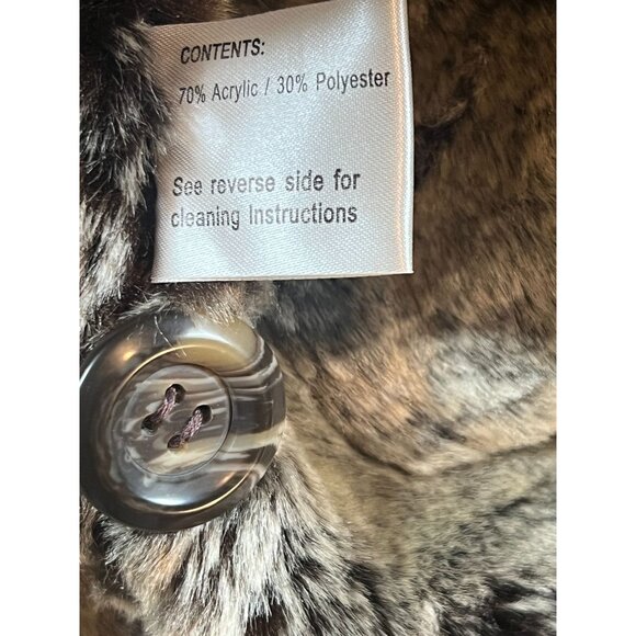 Vintage Gallery Faux Fur Lined Coat Pockets Penny Lane Boho Cozy Western - Picture 7 of 10